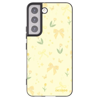 Picasee crna silikonska maskica za Samsung Galaxy S22 5G - Honey Blossom