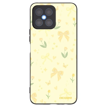 Picasee crna silikonska maskica za Honor X8 4G - Honey Blossom