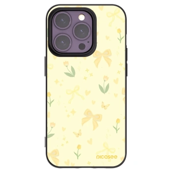 Picasee crna silikonska maskica za Apple iPhone 14 Pro - Honey Blossom