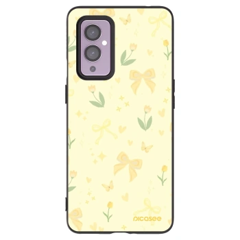 Picasee crna silikonska maskica za OnePlus 9 - Honey Blossom