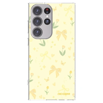 Picasee silikonska prozirna maskica za Samsung Galaxy S23 Ultra 5G - Honey Blossom