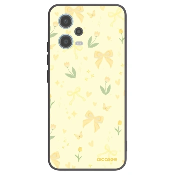 Picasee crna silikonska maskica za Xiaomi Redmi Note 12 5G - Honey Blossom