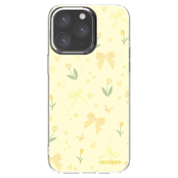 Picasee silikonska prozirna maskica za Apple iPhone 15 Pro Max - Honey Blossom