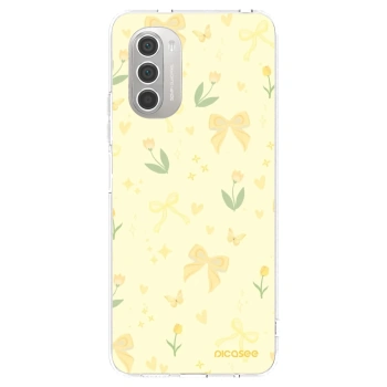 Picasee silikonska prozirna maskica za Motorola Moto G51 - Honey Blossom