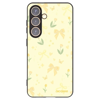 Picasee crna silikonska maskica za Samsung Galaxy S24 S921B 5G - Honey Blossom