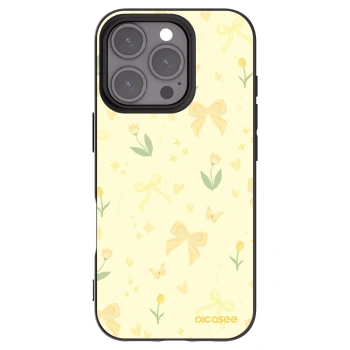 Picasee crna silikonska maskica za Apple iPhone 16 Pro - Honey Blossom