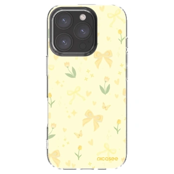 Picasee silikonska prozirna maskica za Apple iPhone 16 Pro - Honey Blossom