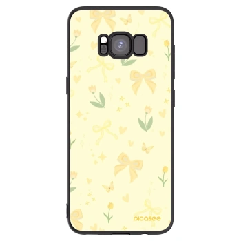 Picasee crna silikonska maskica za Samsung Galaxy S8 G950F - Honey Blossom