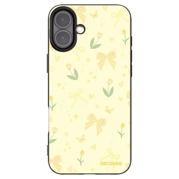 Picasee crna silikonska maskica za Apple iPhone 16 Plus - Honey Blossom