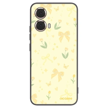 Picasee crna silikonska maskica za Motorola Moto G85 - Honey Blossom