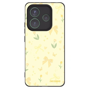 Picasee crna silikonska maskica za Xiaomi Redmi Note 14 5G - Honey Blossom