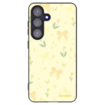 Picasee crna silikonska maskica za Samsung Galaxy S25 5G - Honey Blossom