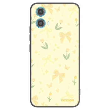 Picasee crna silikonska maskica za Motorola Moto G34 5G - Honey Blossom