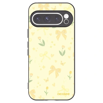 Picasee crna silikonska maskica za Google Pixel 9 Pro XL - Honey Blossom