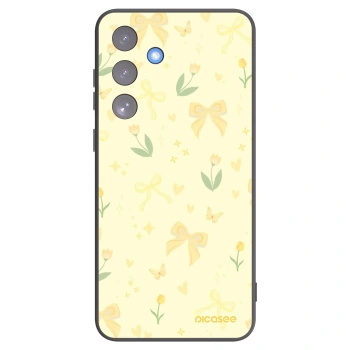 Picasee crna silikonska maskica za Samsung Galaxy S25 FE 5G - Honey Blossom