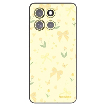 Picasee crna silikonska maskica za Motorola Moto G86 Power 5G - Honey Blossom