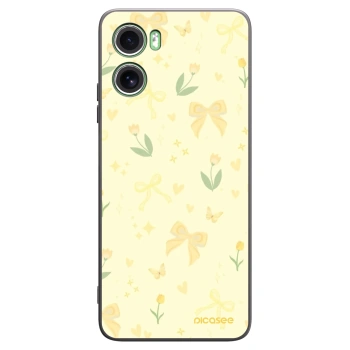 Picasee crna silikonska maskica za Motorola Moto G06 - Honey Blossom