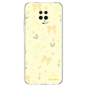 Picasee silikonska prozirna maskica za Xiaomi Redmi Note 9 Pro - Honey Blossom