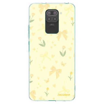 Picasee crna silikonska maskica za Xiaomi Redmi Note 9 - Honey Blossom
