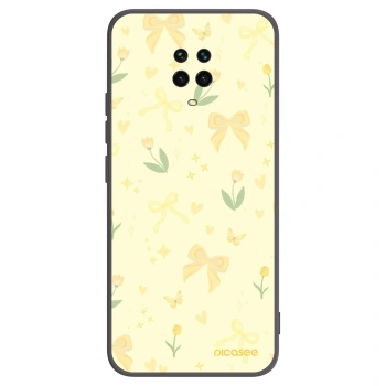 Picasee crna silikonska maskica za Xiaomi Redmi Note 9S - Honey Blossom
