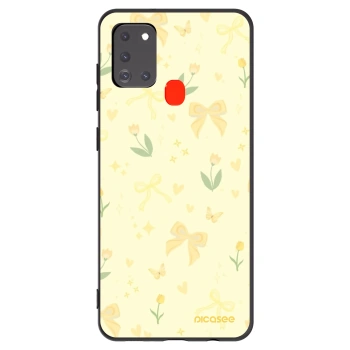 Picasee crna silikonska maskica za Samsung Galaxy A21s - Honey Blossom