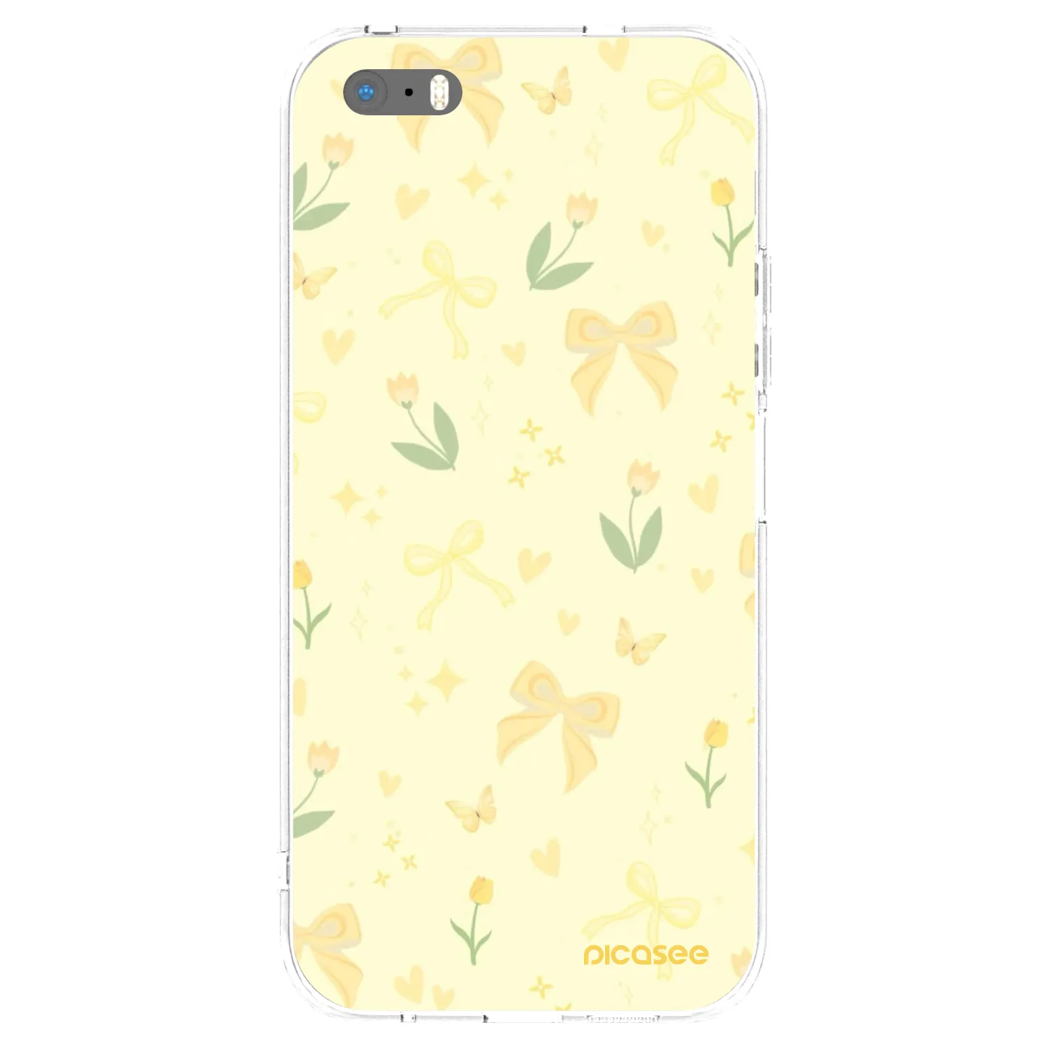 Picasee silikonska prozirna maskica za Apple iPhone 5/5S/SE - Honey Blossom