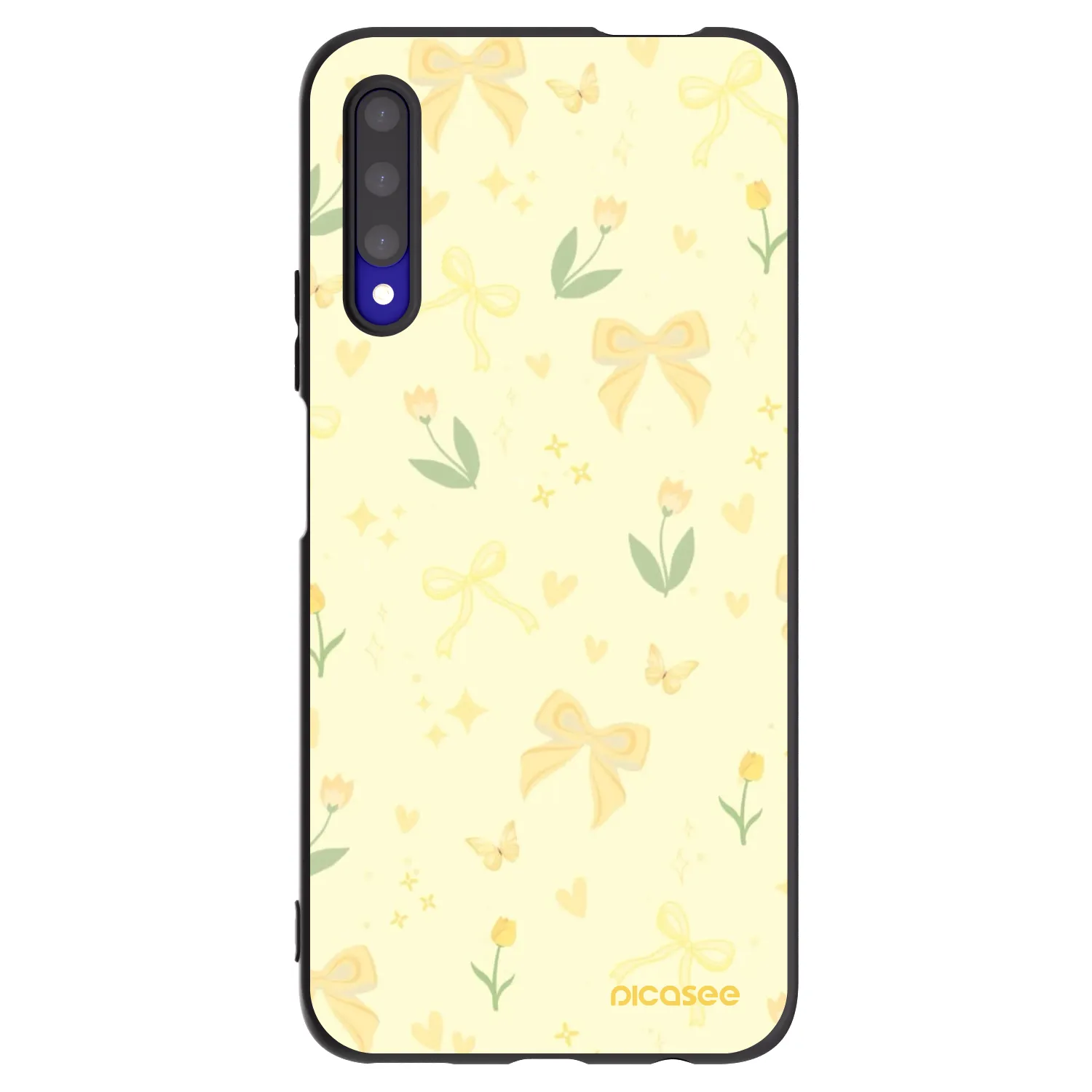 Picasee crna silikonska maskica za Honor 9X Pro - Honey Blossom