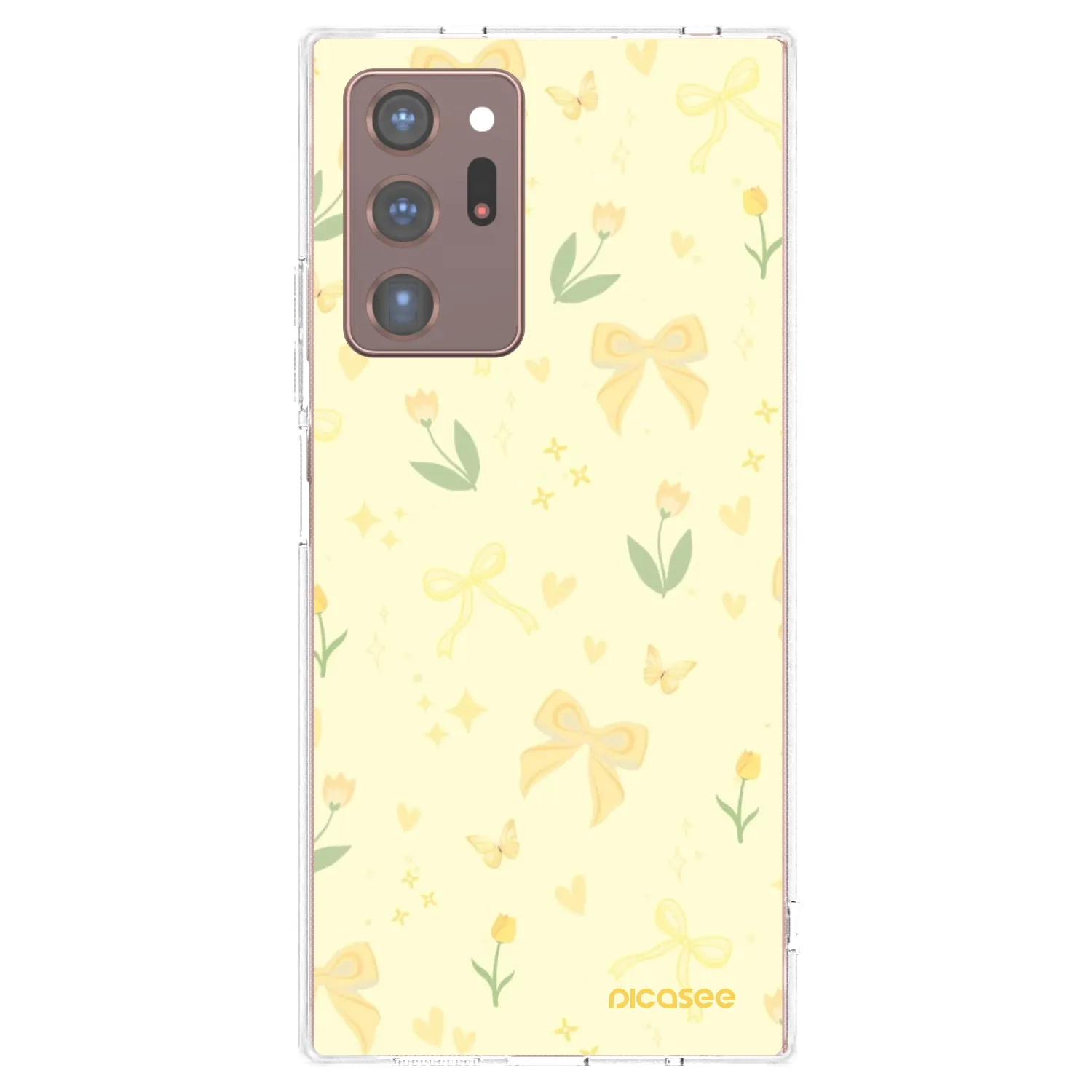 Picasee silikonska prozirna maskica za Samsung Galaxy Note 20 Ultra - Honey Blossom