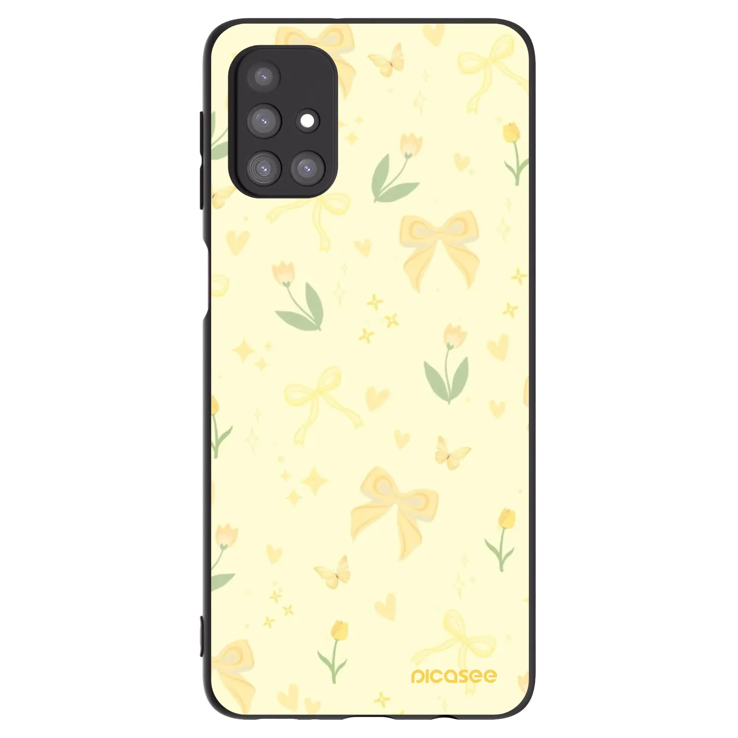 Picasee crna silikonska maskica za Samsung Galaxy M31s - Honey Blossom