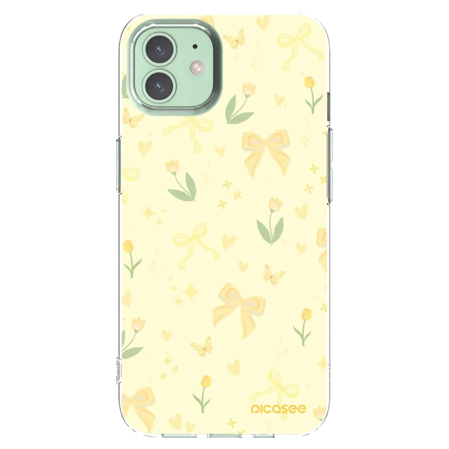 Picasee silikonska prozirna maskica za Apple iPhone 12 Pro - Honey Blossom