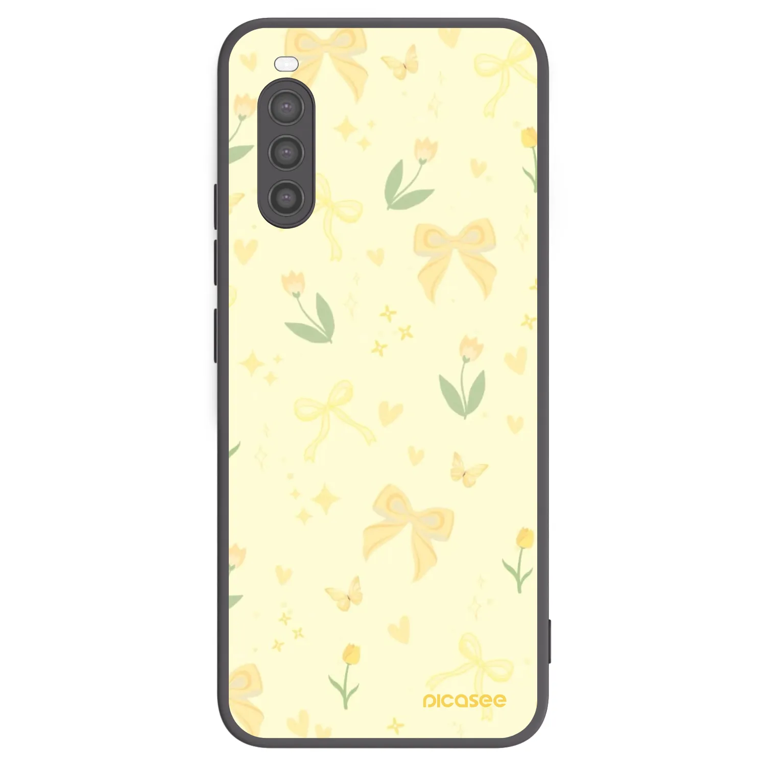 Picasee crna silikonska maskica za Sony Xperia 10 II - Honey Blossom