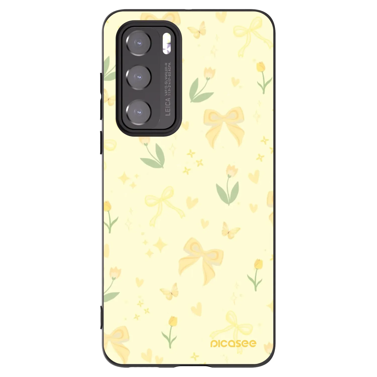 Picasee crna silikonska maskica za Huawei P40 - Honey Blossom
