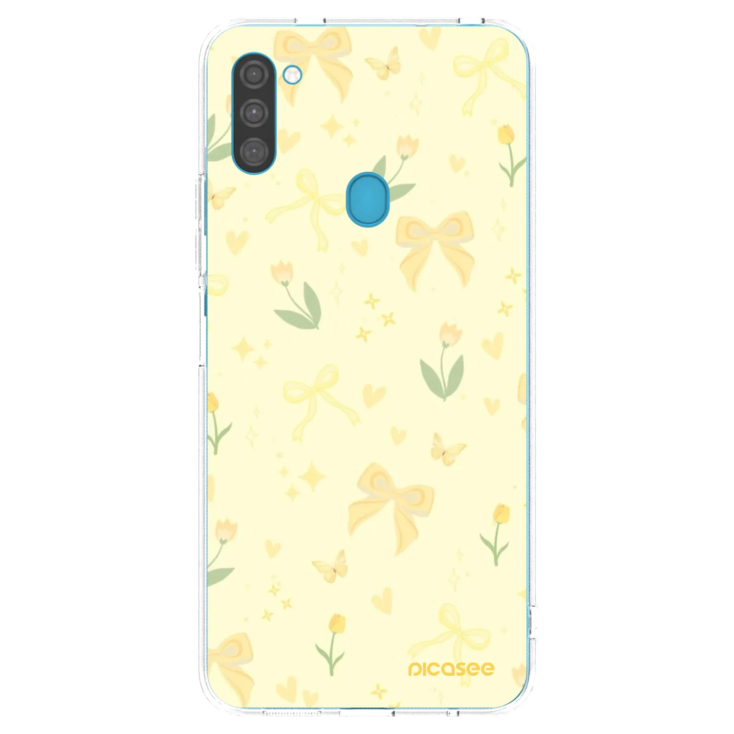 Picasee silikonska prozirna maskica za Samsung Galaxy M11 - Honey Blossom
