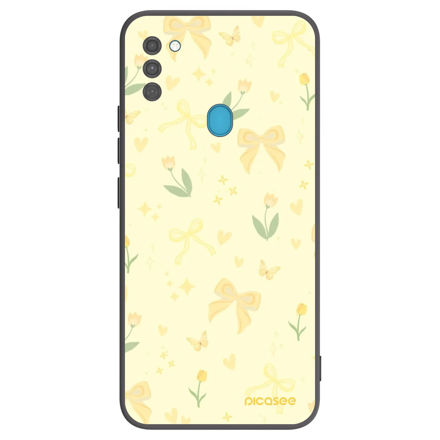 Picasee crna silikonska maskica za Samsung Galaxy M11 - Honey Blossom