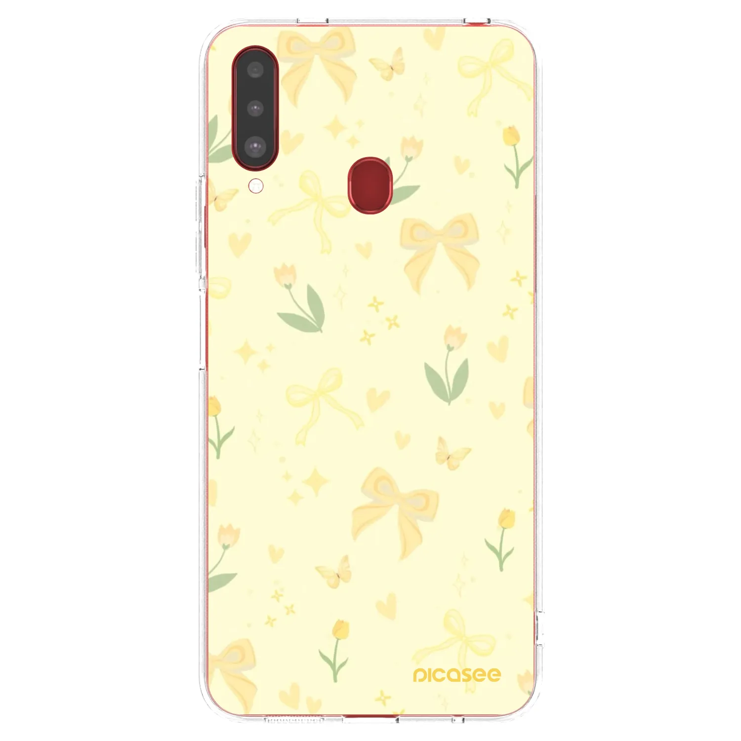Picasee silikonska prozirna maskica za Samsung Galaxy A20s - Honey Blossom
