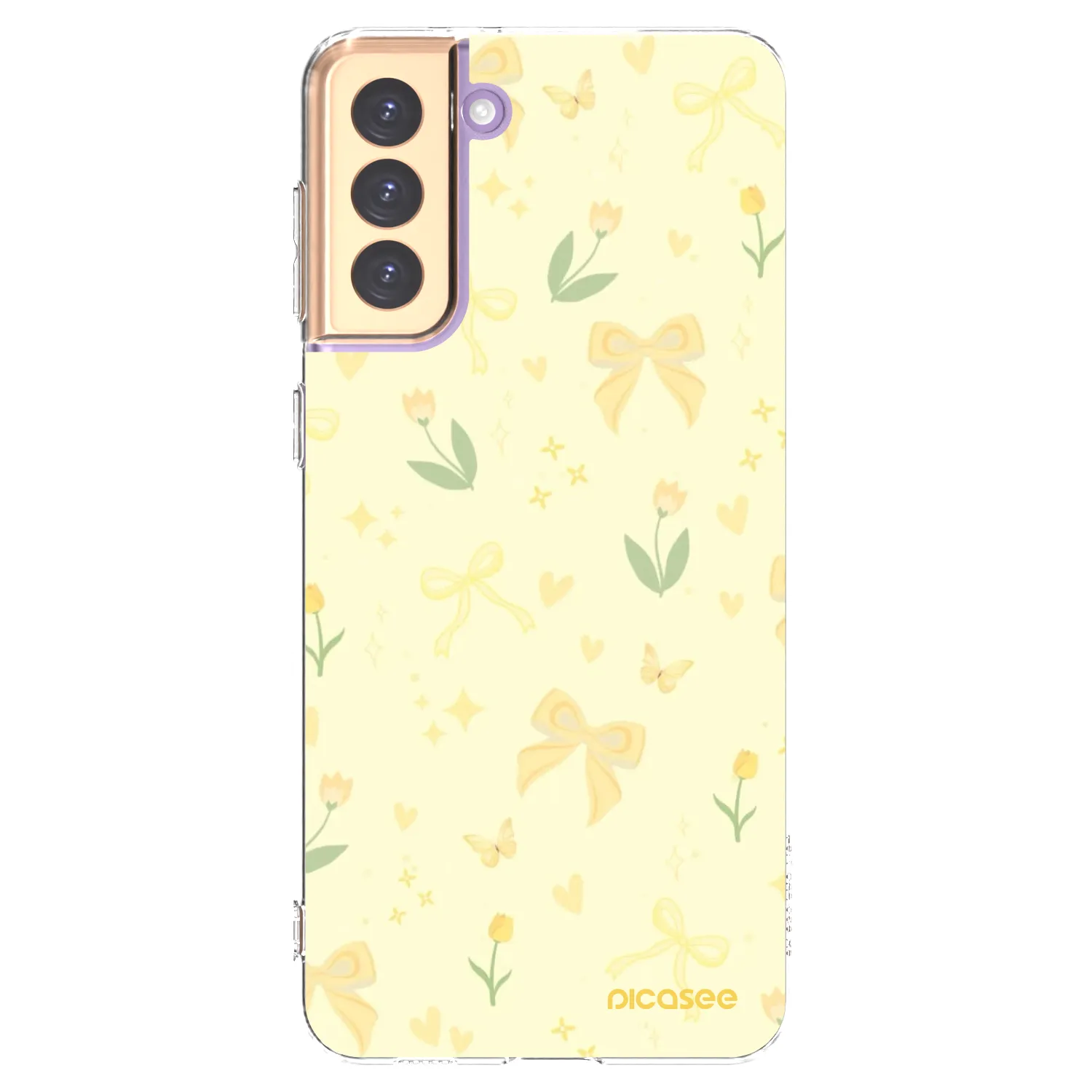 Picasee silikonska prozirna maskica za Samsung Galaxy S21+ 5G G996F - Honey Blossom