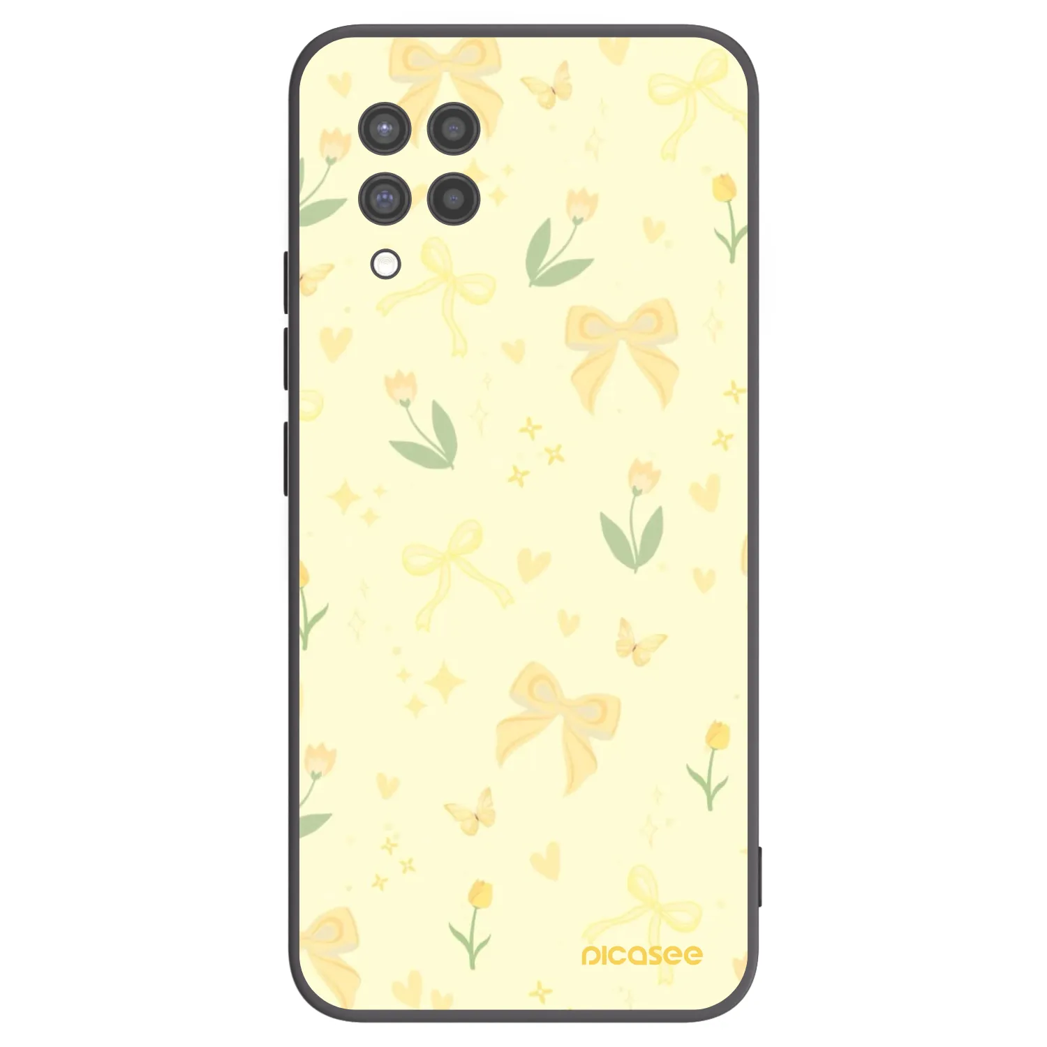 Picasee crna silikonska maskica za Samsung Galaxy A42 A426B - Honey Blossom