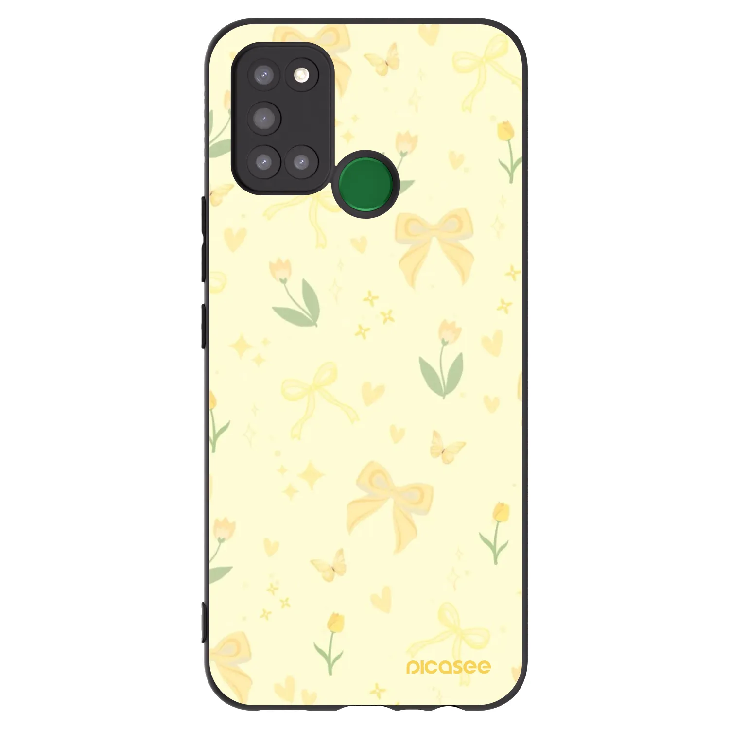 Picasee crna silikonska maskica za Realme 7i - Honey Blossom