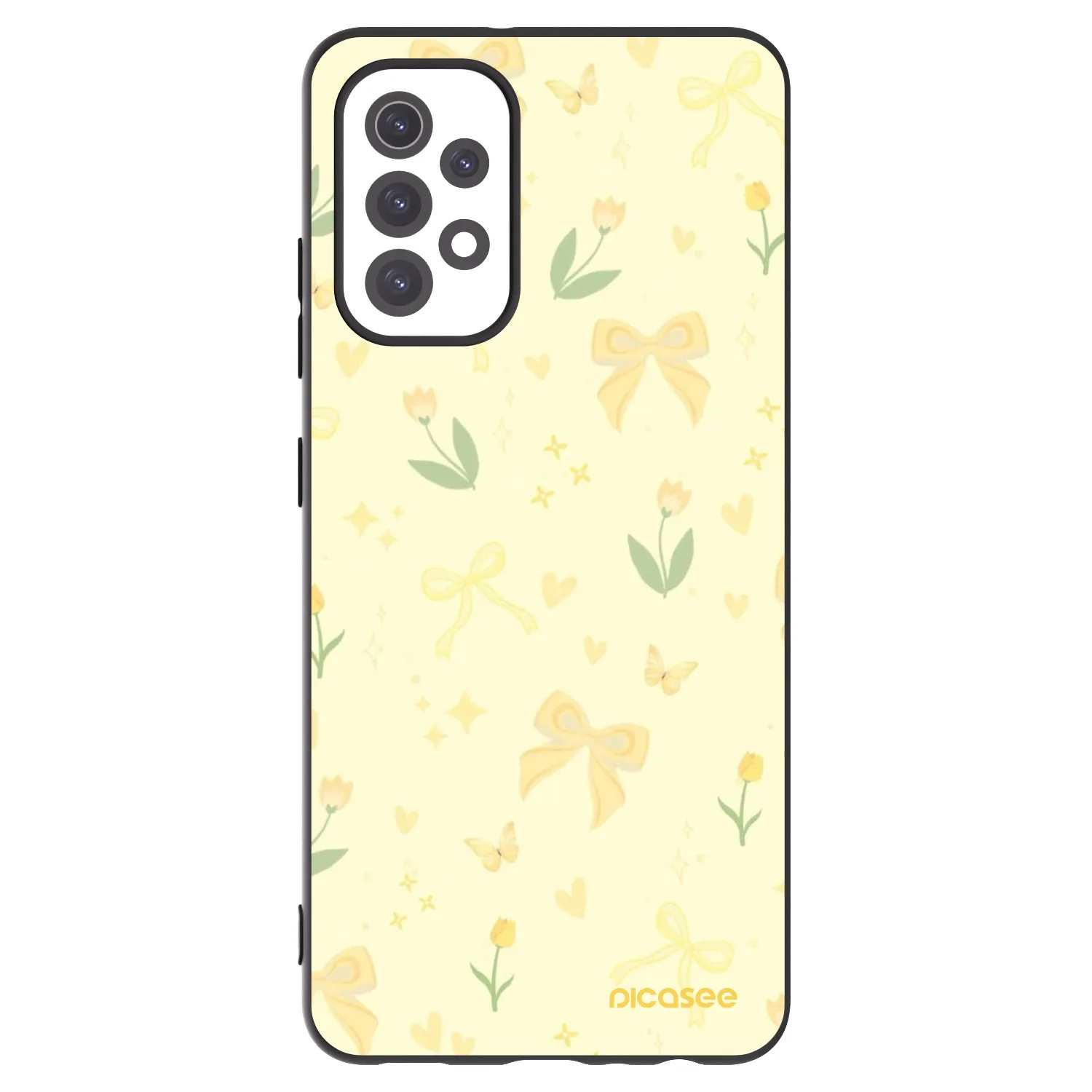 Picasee crna silikonska maskica za Samsung Galaxy A32 5G A326B - Honey Blossom