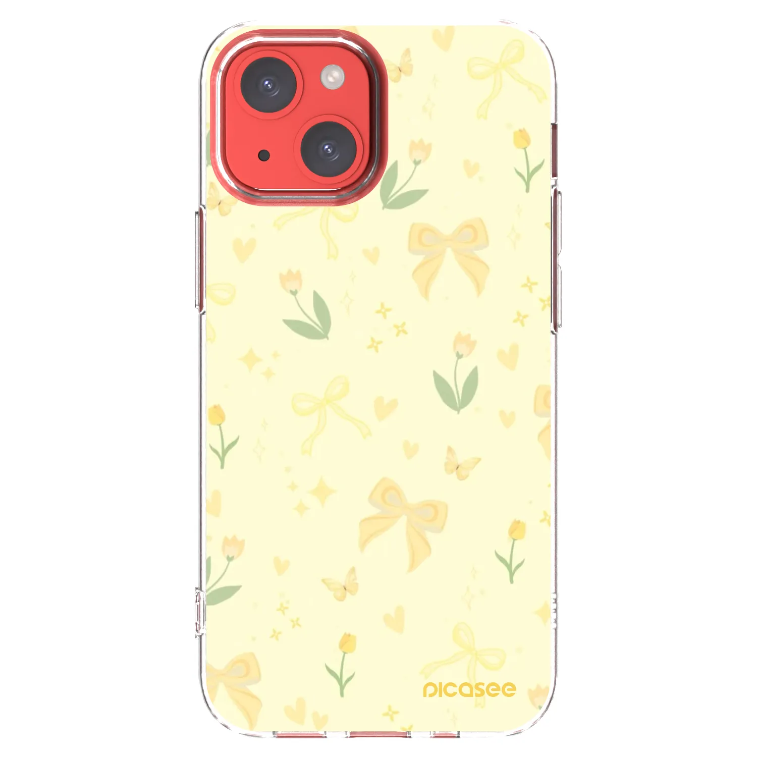 Picasee silikonska prozirna maskica za Apple iPhone 13 mini - Honey Blossom