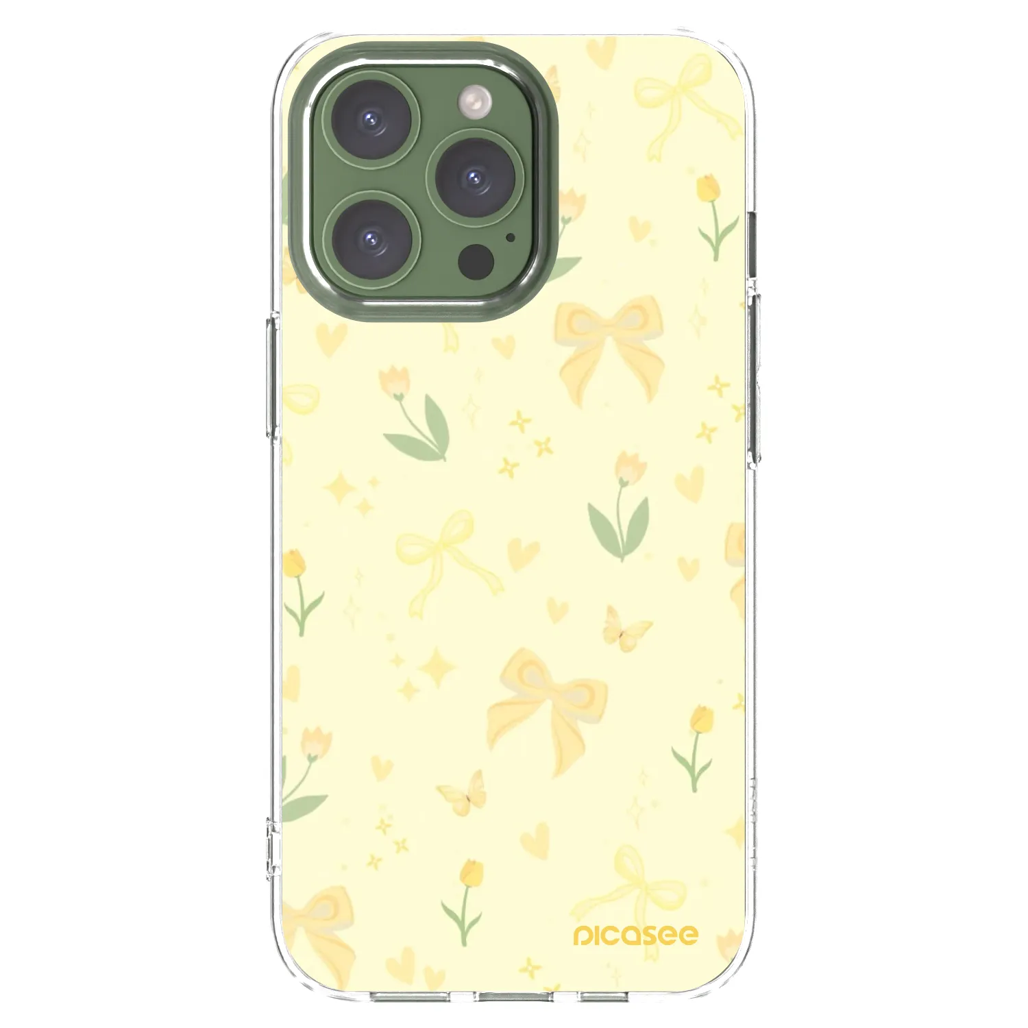 Picasee silikonska prozirna maskica za Apple iPhone 13 Pro - Honey Blossom