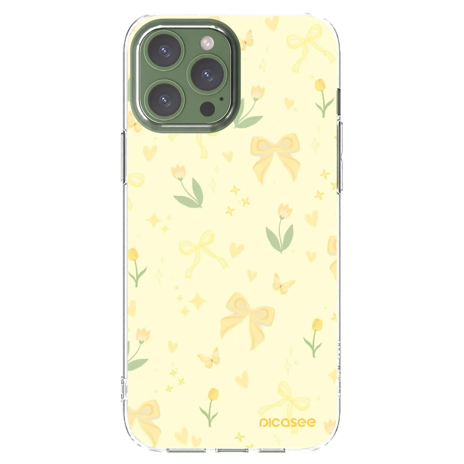 Picasee silikonska prozirna maskica za Apple iPhone 13 Pro Max - Honey Blossom