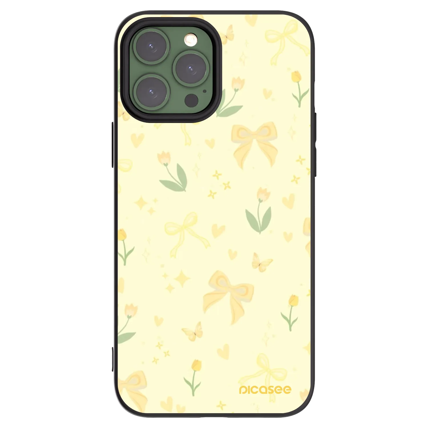 Picasee crna silikonska maskica za Apple iPhone 13 Pro Max - Honey Blossom
