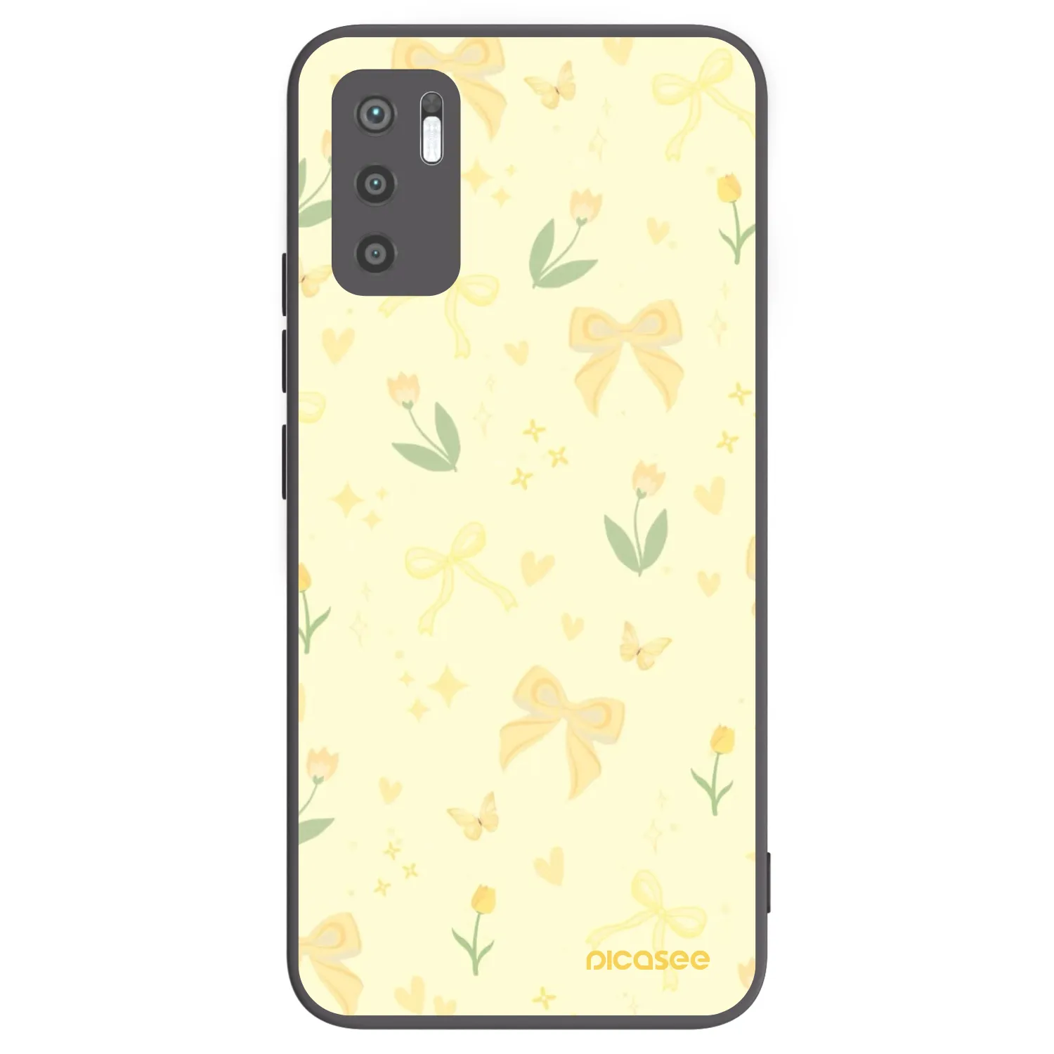 Picasee crna silikonska maskica za Xiaomi Redmi Note 10 5G - Honey Blossom