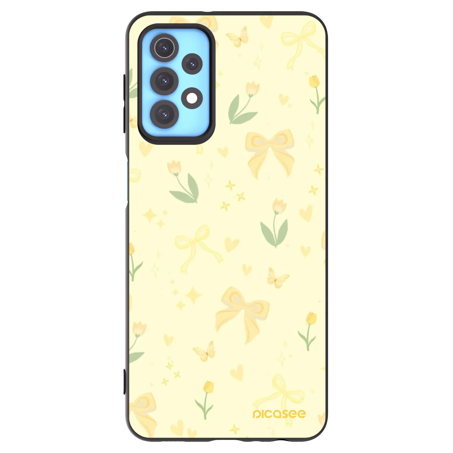 Picasee crna silikonska maskica za Samsung Galaxy A32 4G SM-A325F - Honey Blossom