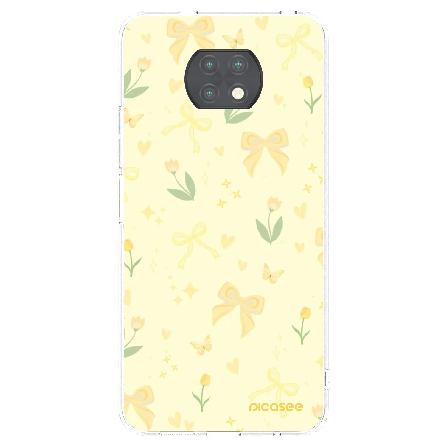 Picasee silikonska prozirna maskica za Xiaomi Redmi Note 9T - Honey Blossom