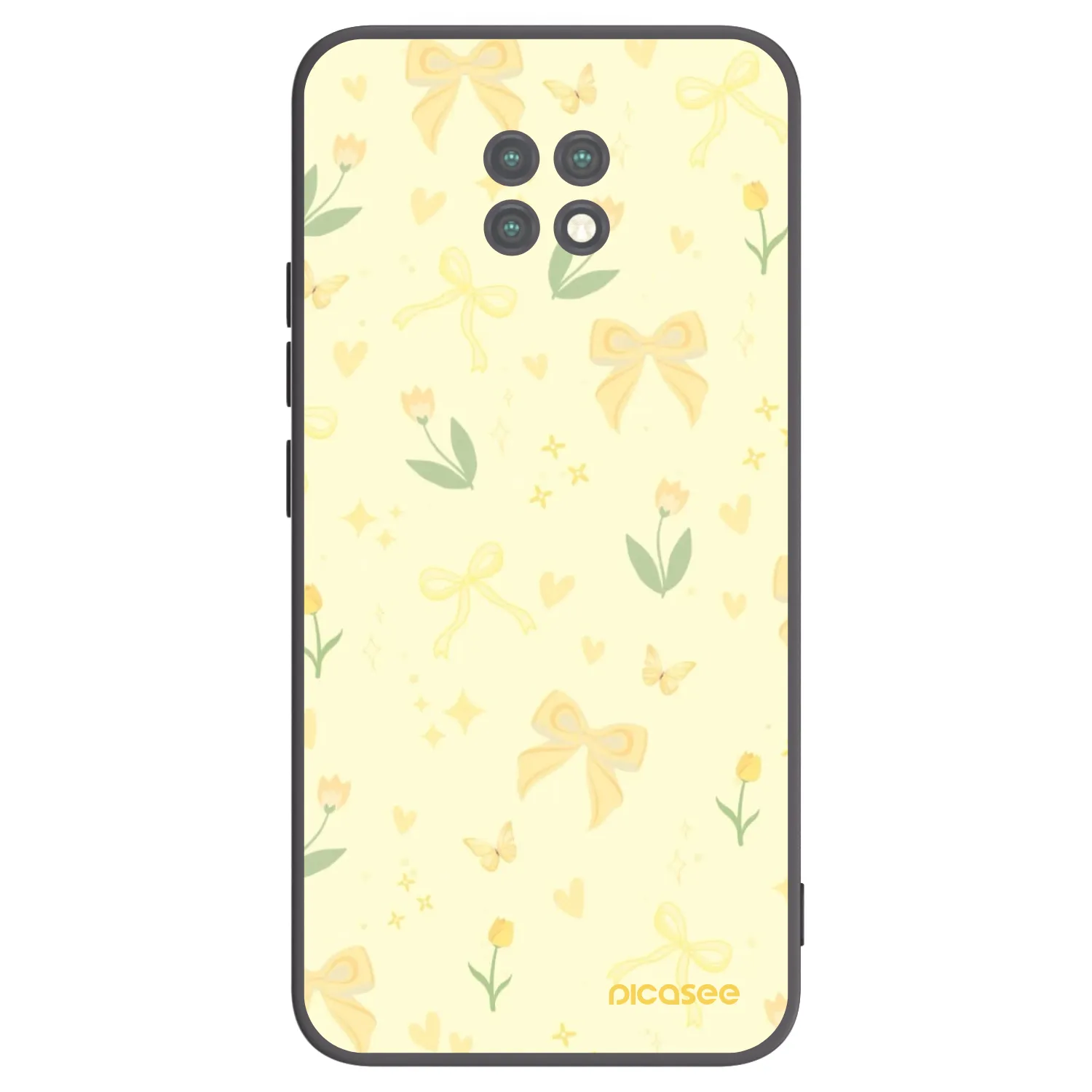 Picasee crna silikonska maskica za Xiaomi Redmi Note 9T - Honey Blossom