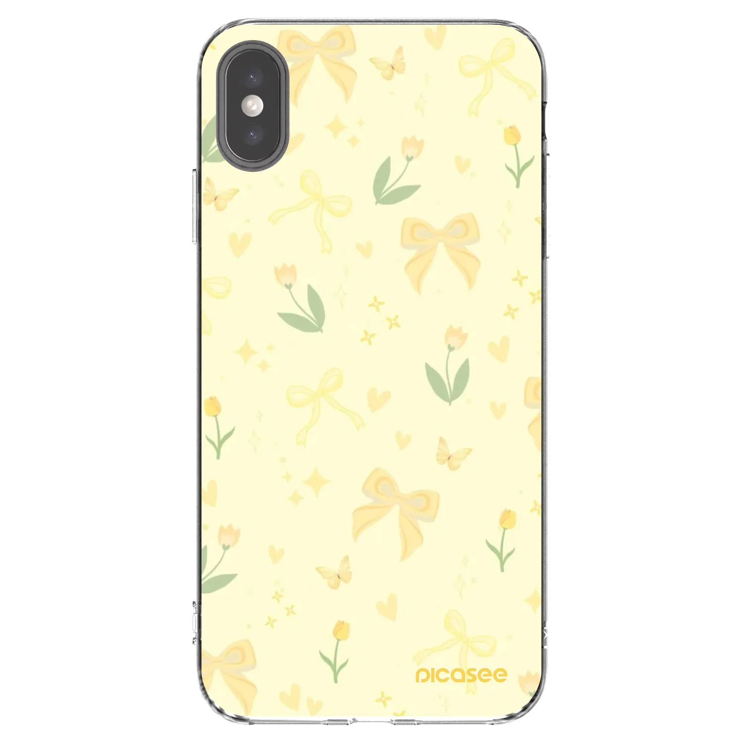 Picasee silikonska prozirna maskica za Apple iPhone XS Max - Honey Blossom