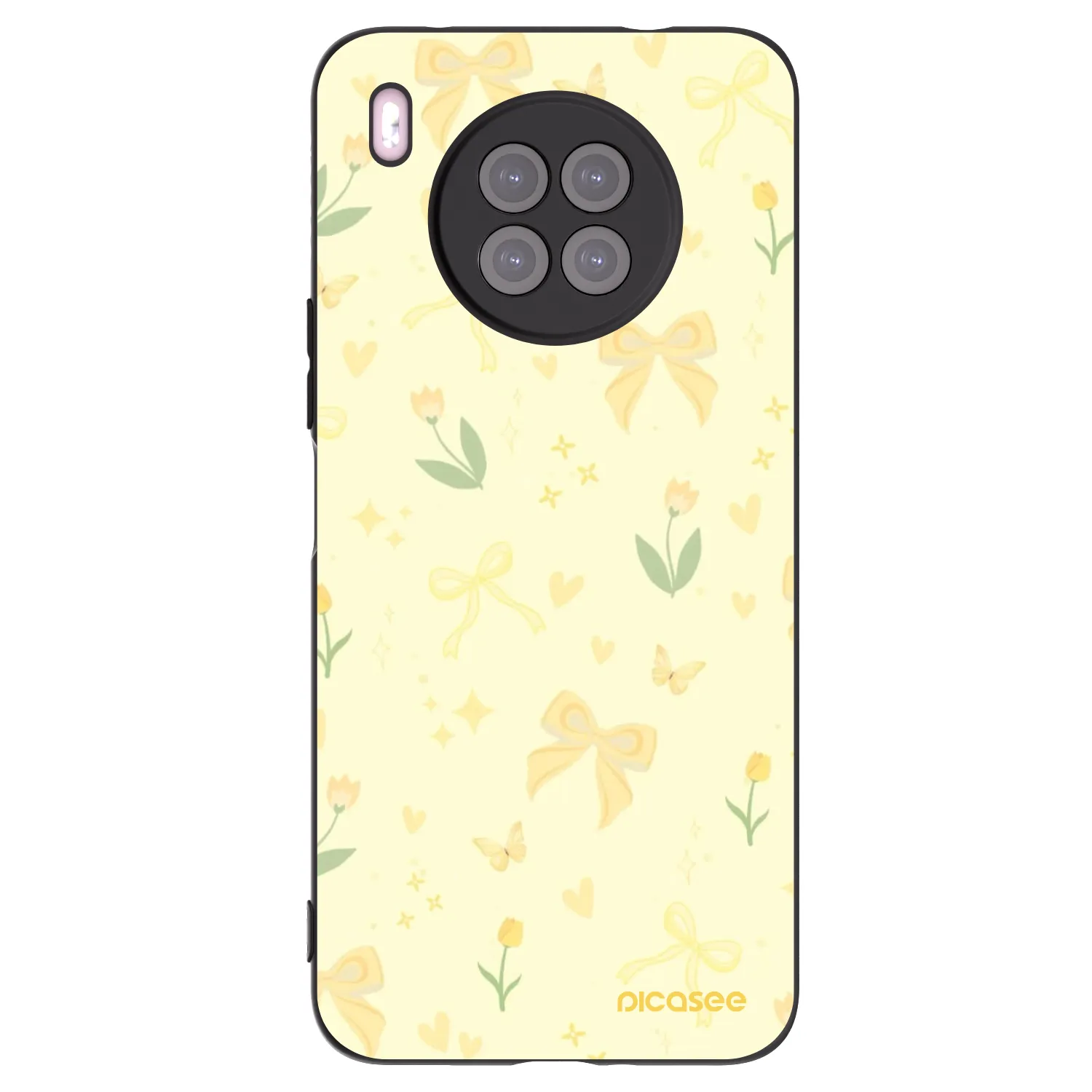 Picasee crna silikonska maskica za Huawei Nova 8i - Honey Blossom