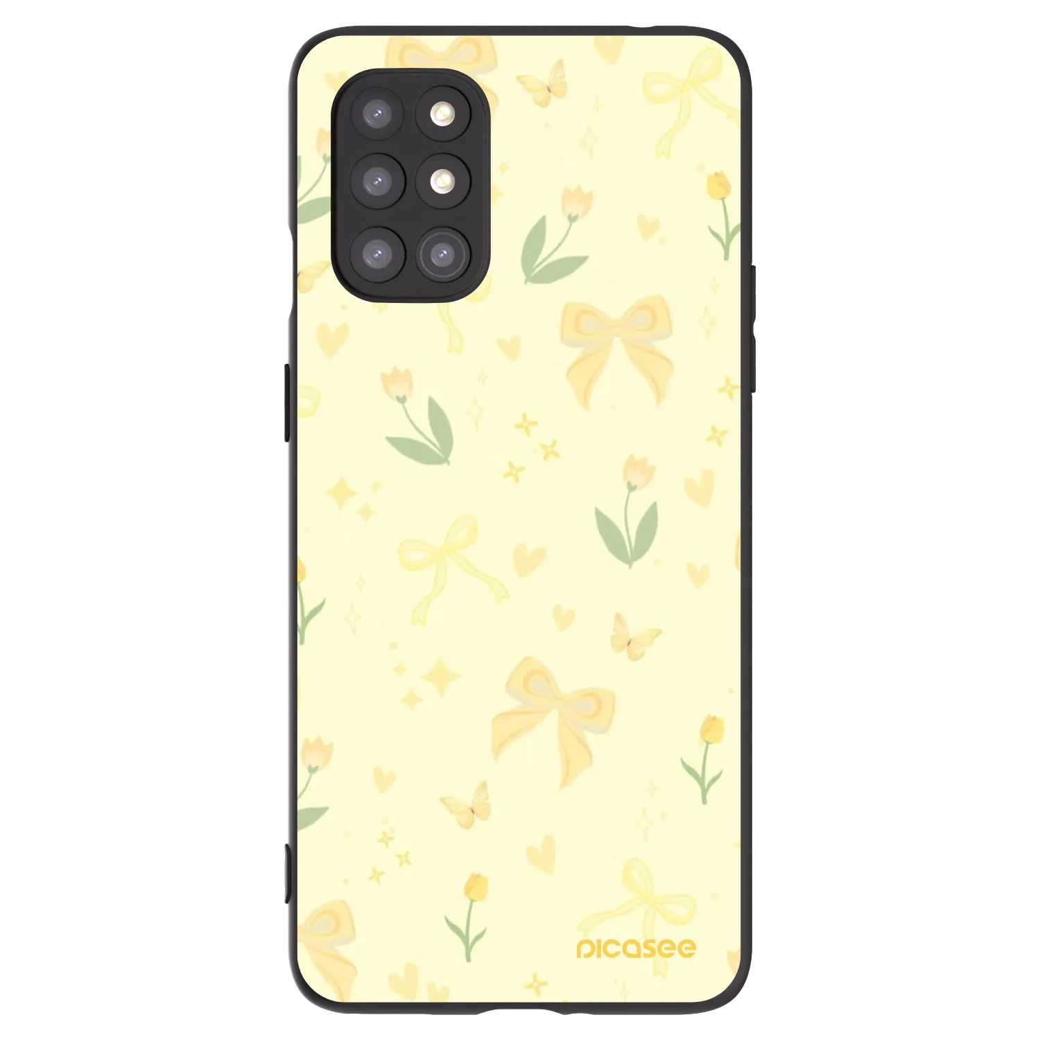 Picasee crna silikonska maskica za OnePlus 8T - Honey Blossom